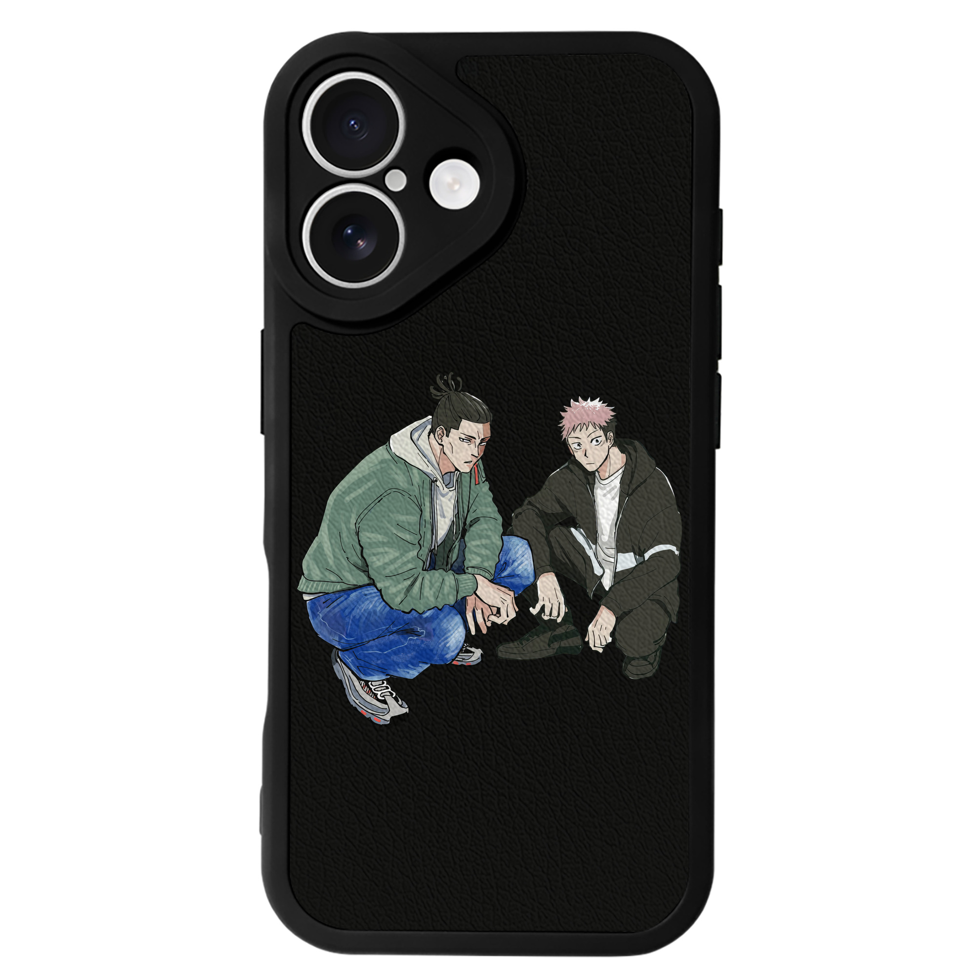 （画像用） 呪術廻戦 Jujutsu Kaisen 【iPhone 16シリーズ対応】シリコンスマホケース（レザー調） 材質：シリコン